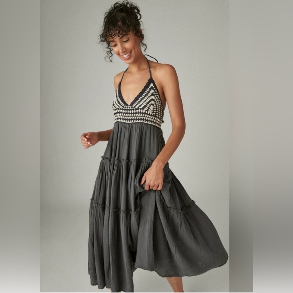 Lucky Brand Crochet Maxi Dress
